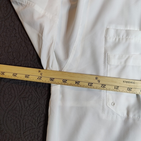 Columbia PFG Long Sleeve Fishing Vented Shirt Mens 2XL Solid White Tamiami - Picture 13 of 15